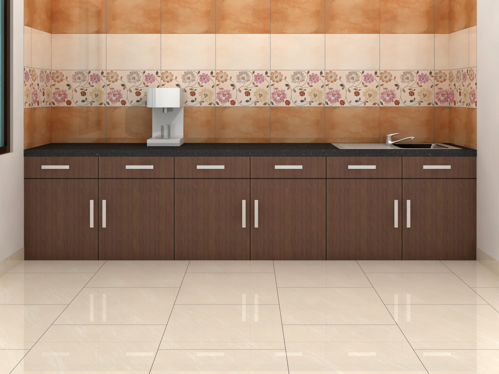 Glossy Finish ODG Smoky Beige Lt Ceramic tile 300x450 mm