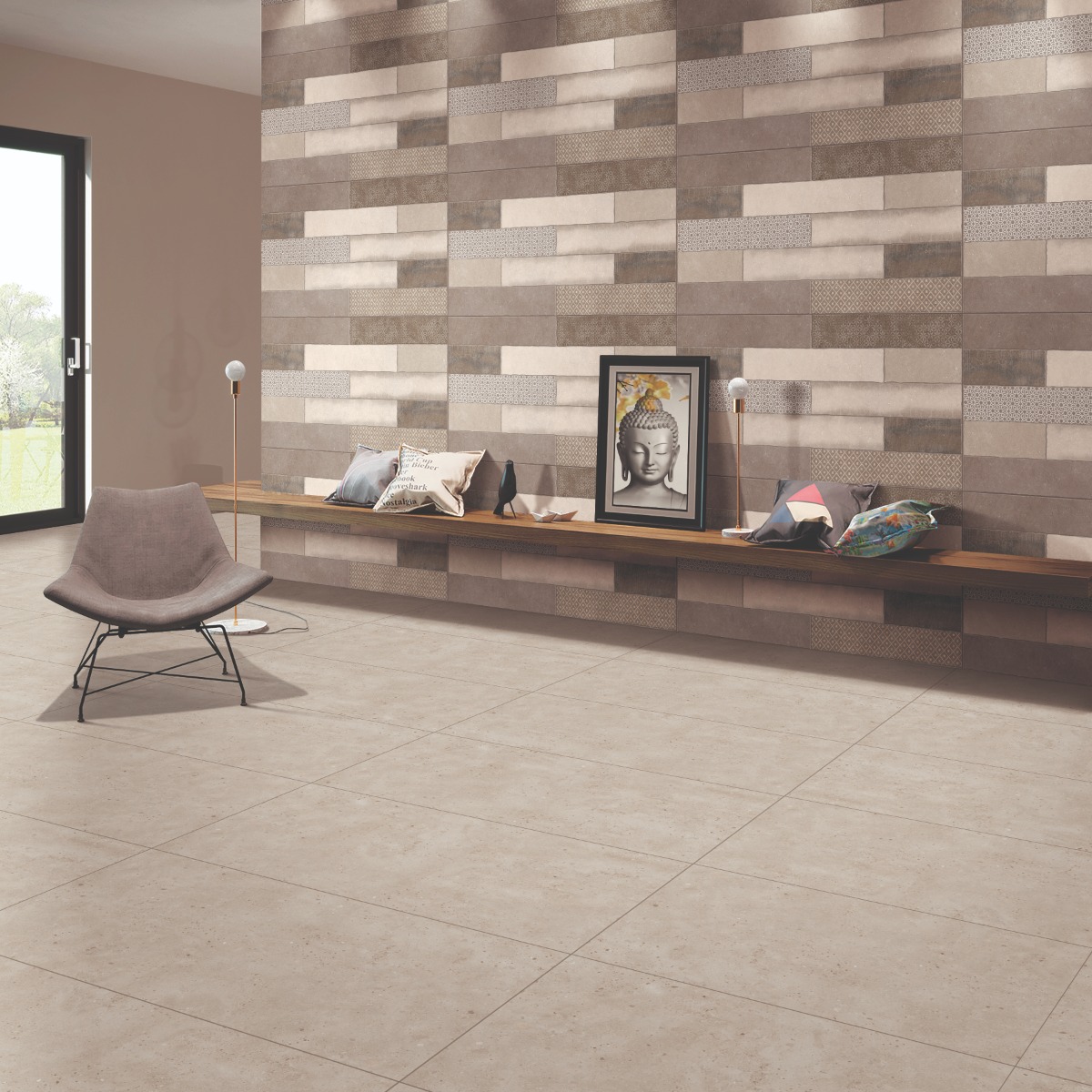 Matte Finish BHF Sandy Brick Mushroom HL FT Forever tile 600x1200 mm