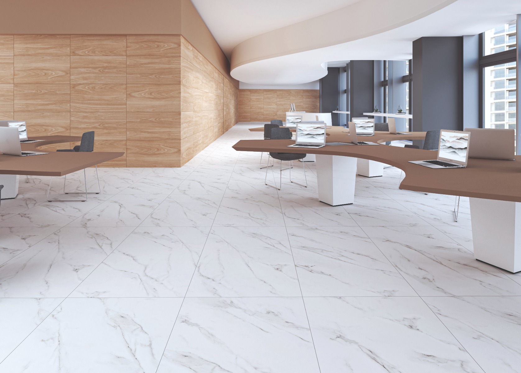 Matte Finish BHF Statuario Glacier FT Glazed Vitrified Tiles 600x1200 mm