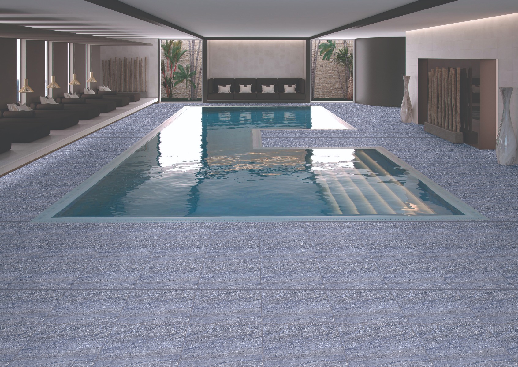 Matte Finish HFM Anti-Skid EC Miller Blue Dk Ceramic tile 300x300 mm