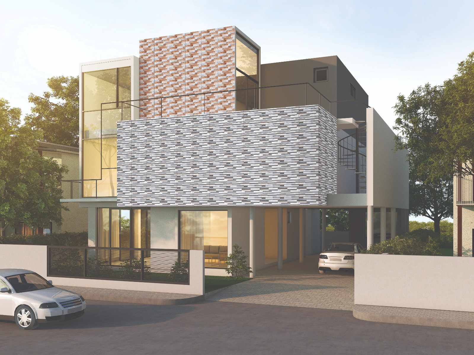 Matte Finish EHM Linear Stone Multi Ceramic tile 300x450 mm