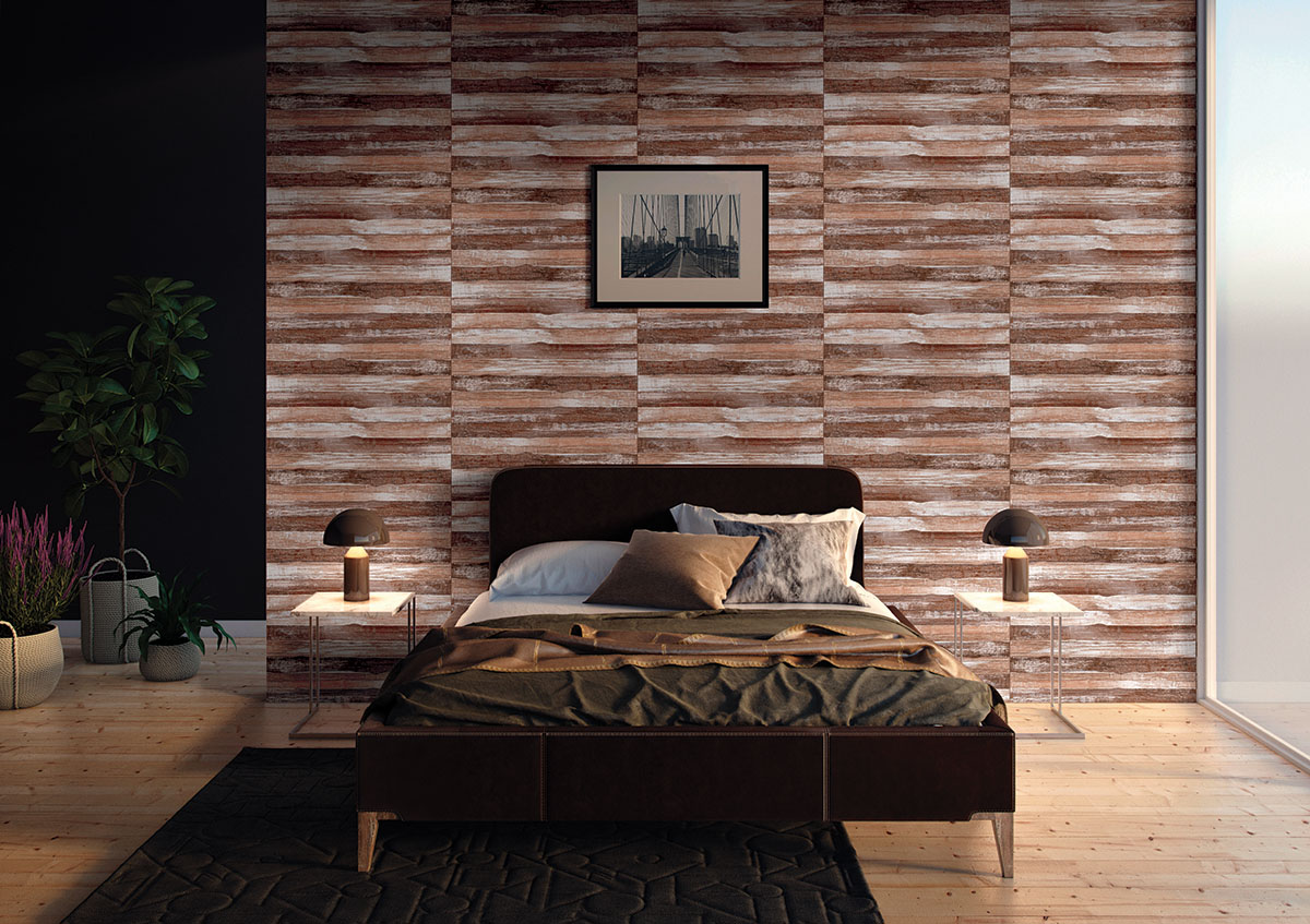 Matte Finish EHM Bamboo Dual Wood Beige Ceramic tile 300x600 mm