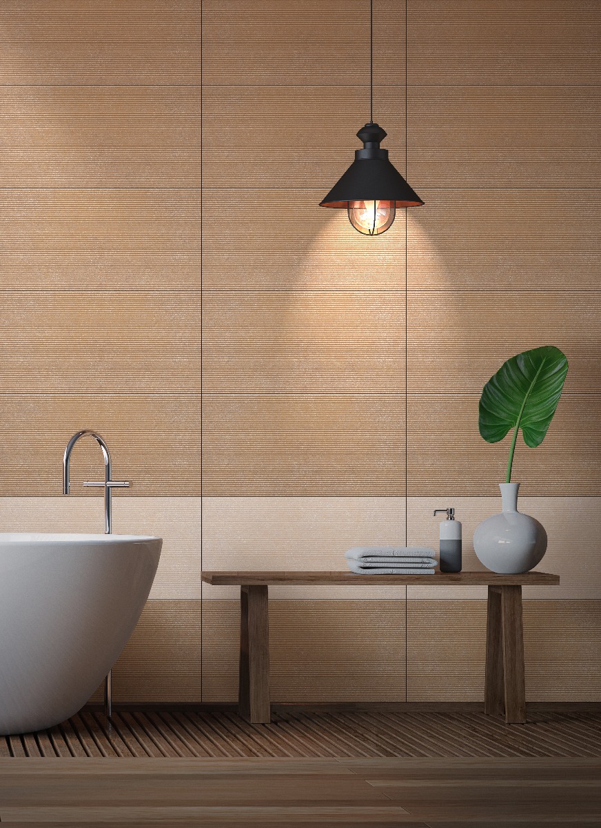 Matte Finish ODM Rayon Brown Ceramic tile 300x600 mm