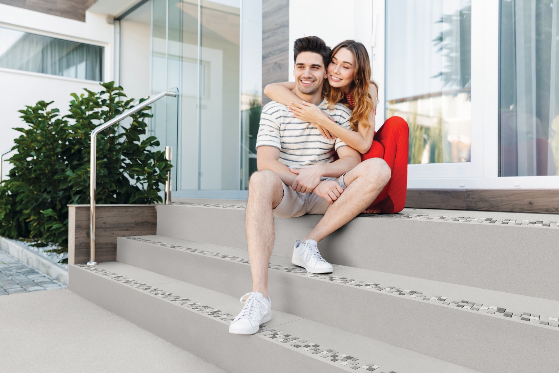 Matte Finish Riser Sand Grey LT Glazed Vitrified Tiles 200x1200 mm