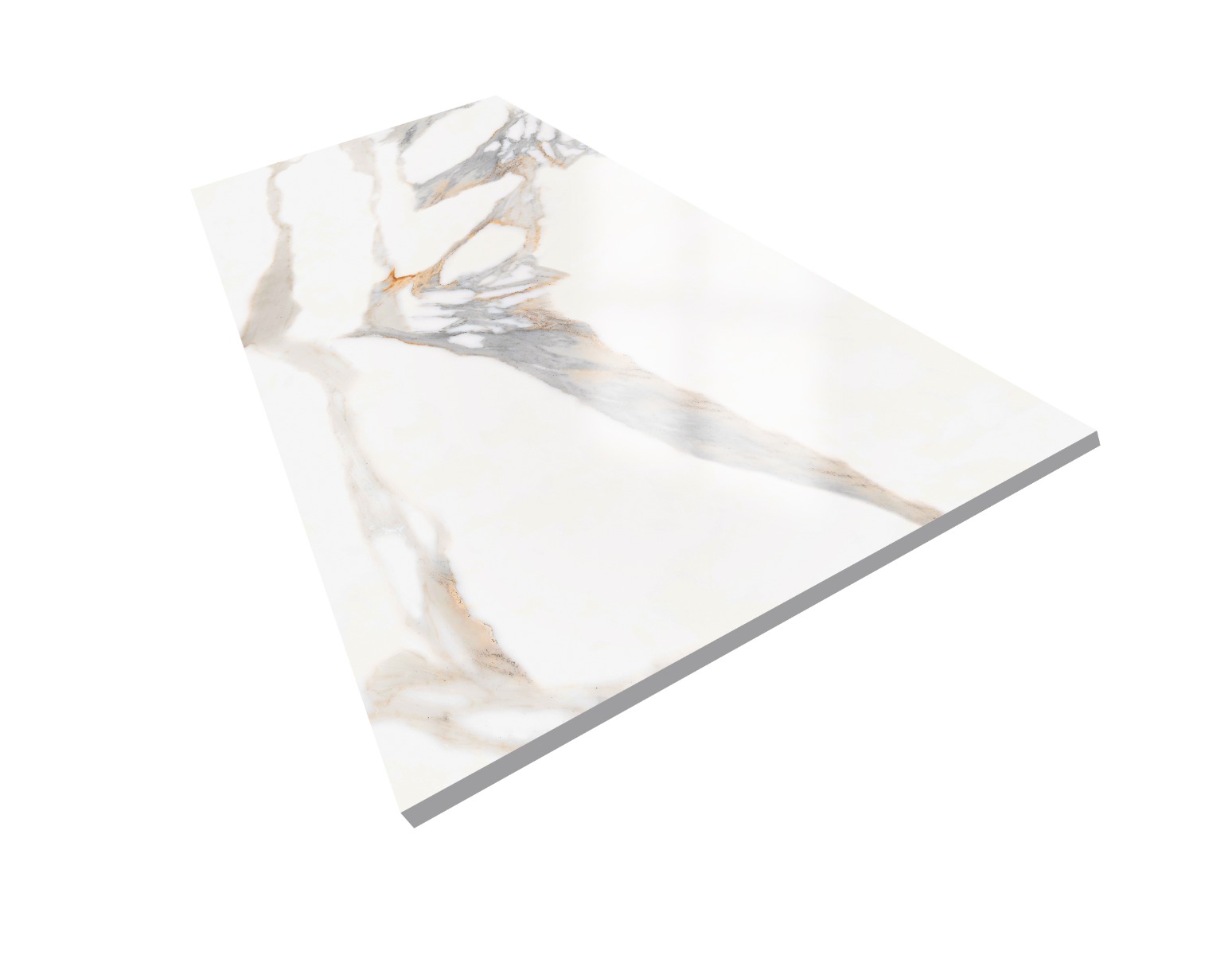 Matte Finish Baby Satin Calacatta Fantasy Marble Glazed Vitrified Tiles 600x1200 mm