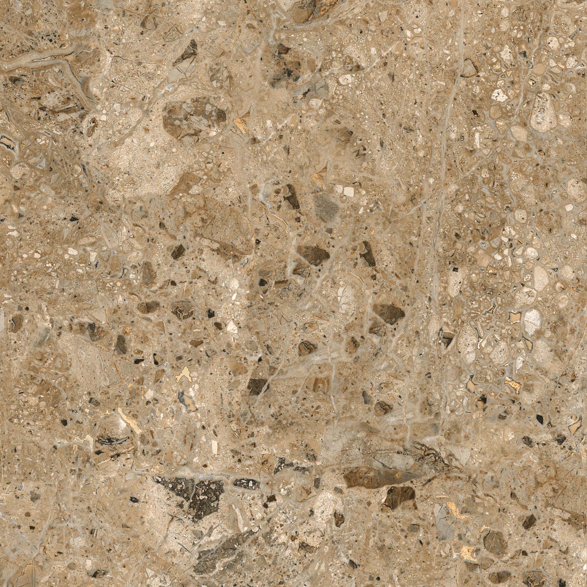 Matte Finish BDF Roccia Almond Pebbles FT Ceramic tile 600x600 mm