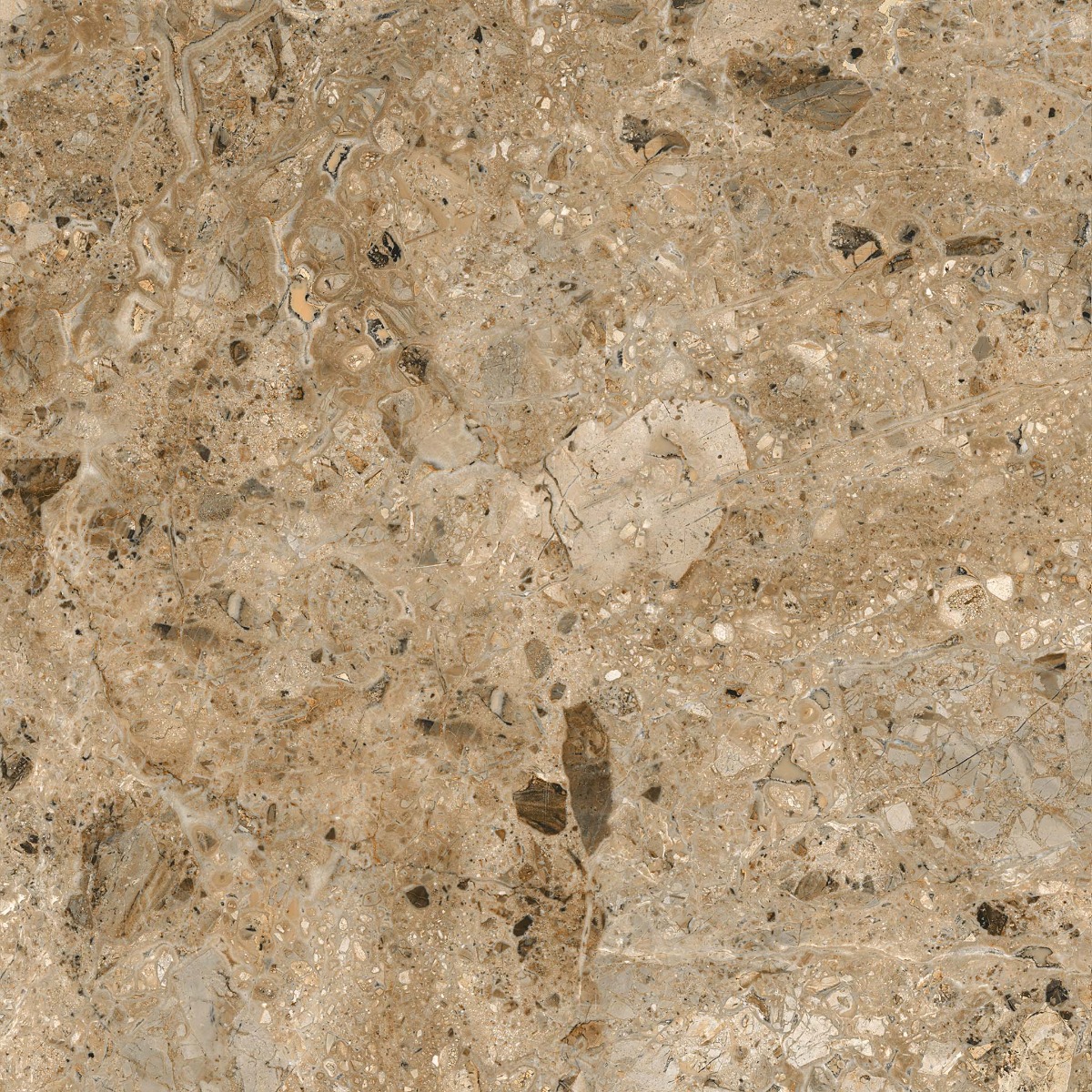 Matte Finish BDF Roccia Almond Pebbles FT Ceramic tile 600x600 mm