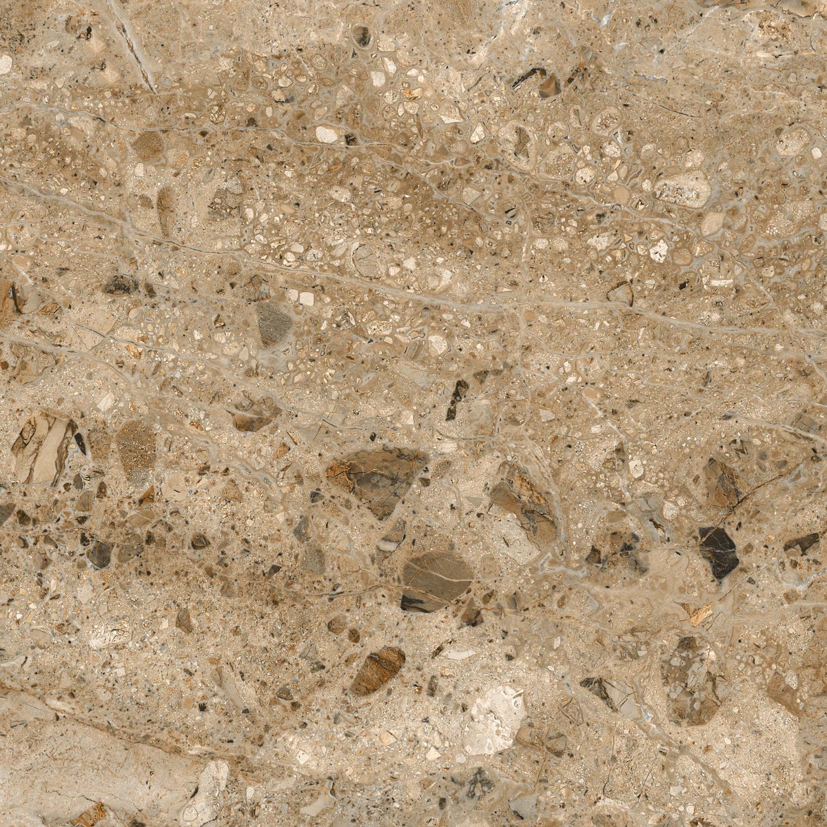 Matte Finish BDF Roccia Almond Pebbles FT Ceramic tile 600x600 mm
