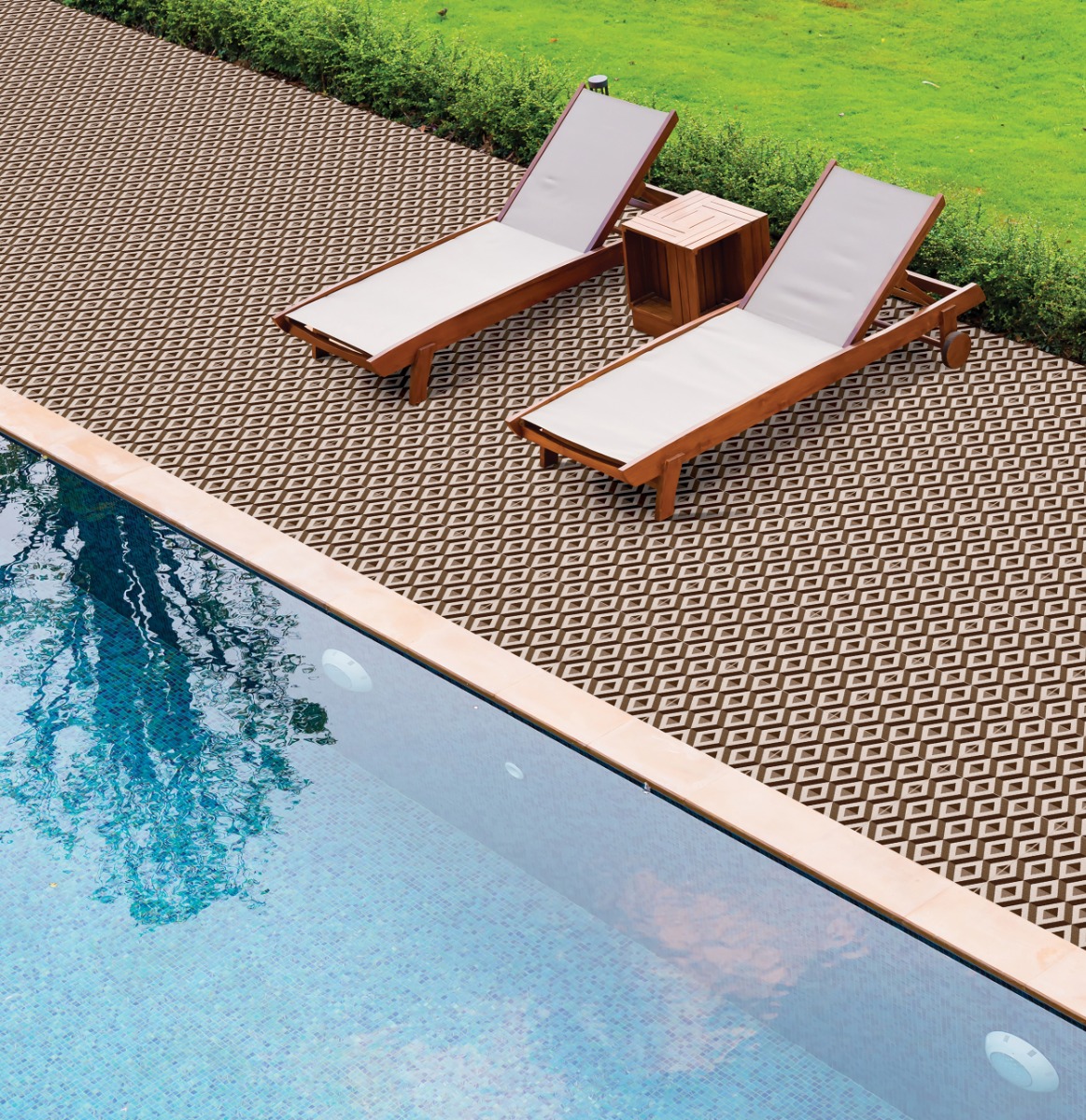 Matte Finish BDM Anti-Skid EC 3D Box Brown Ceramic tile 300x300 mm