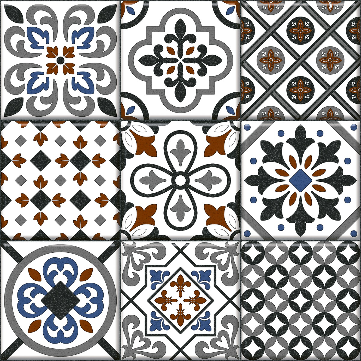 BDM EC Moroccan 3x3 Grey Multi