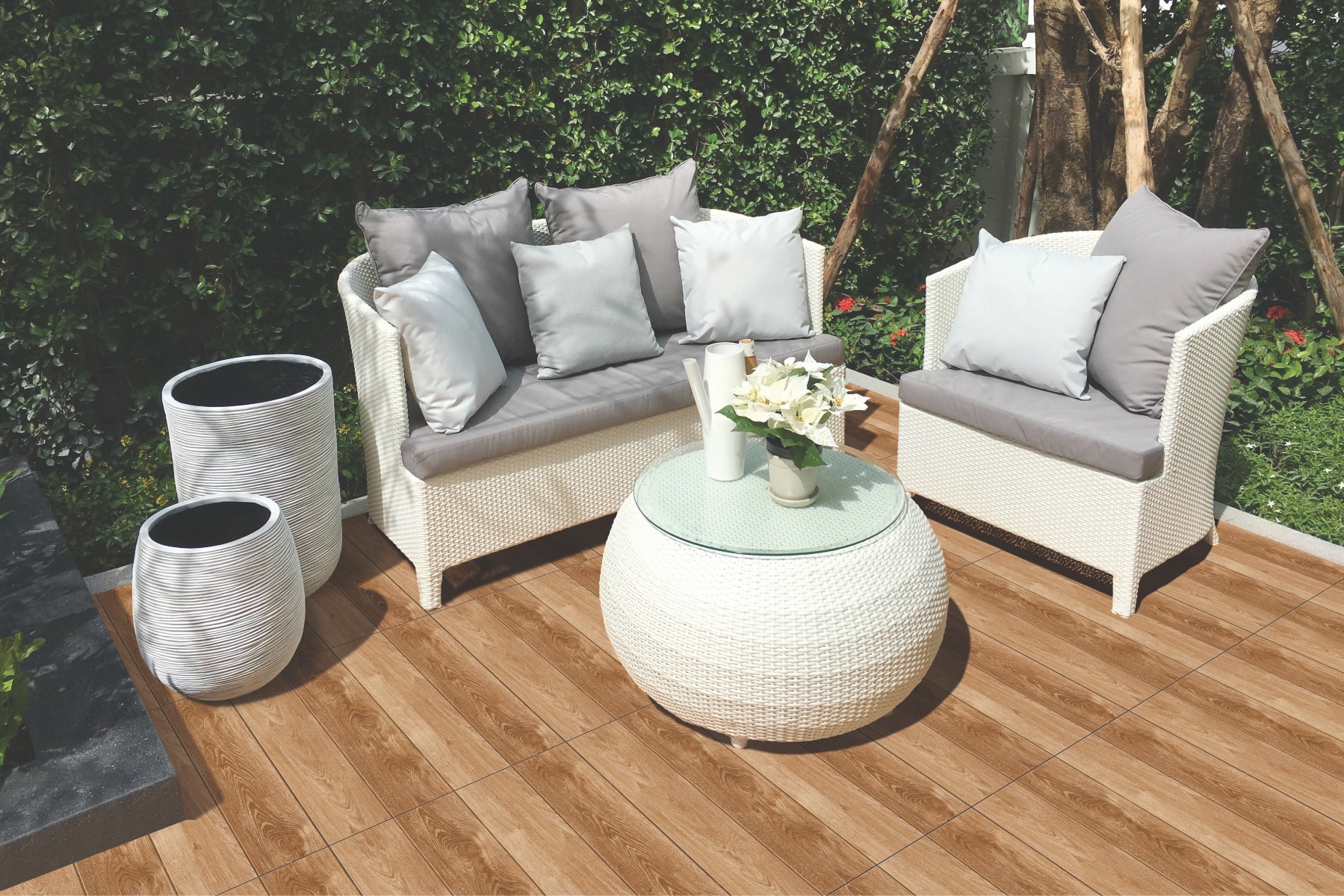 Matte Finish  GFT BDW Koa Plank Brown FT  Ceramic tile 600x600 mm