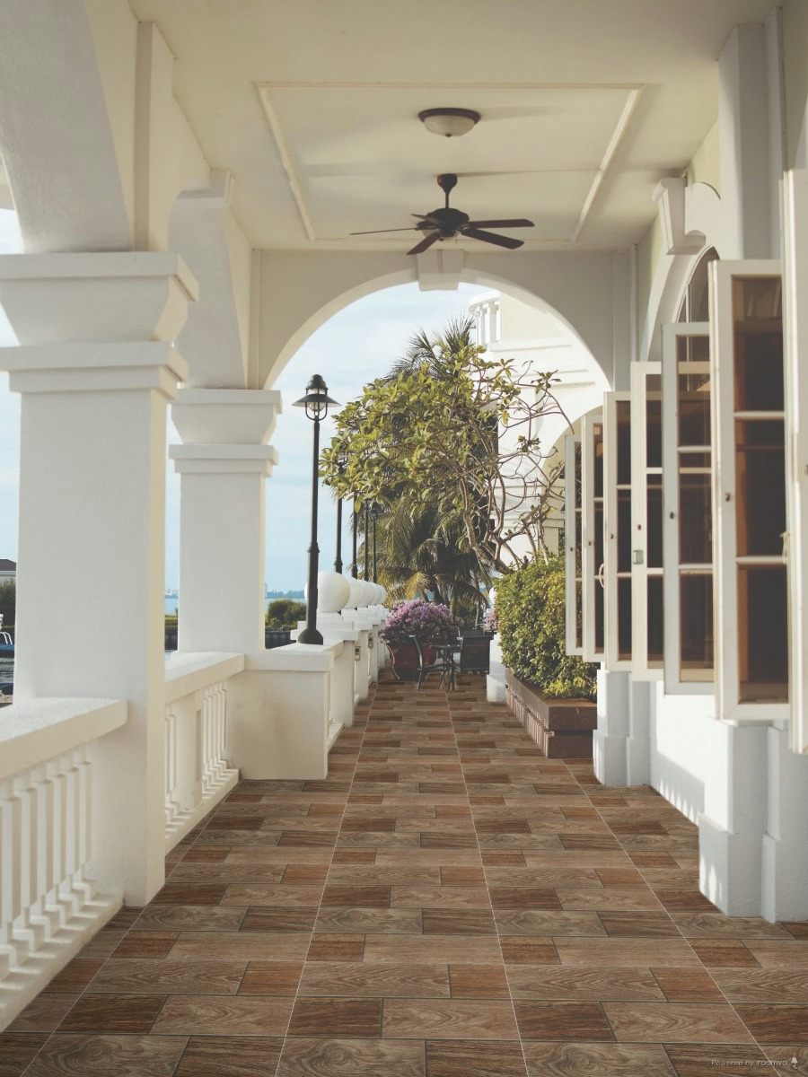 Matte Finish  GFT BDW Rubra Strip Brown FT  Ceramic tile 600x600 mm