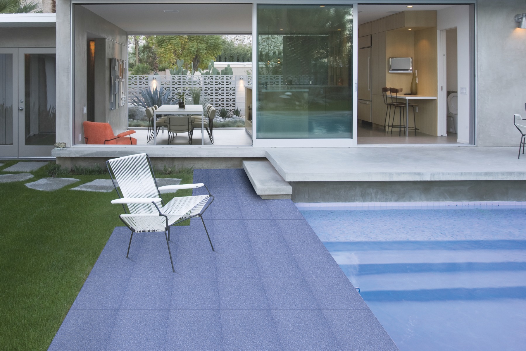 Matte Finish BFM Anti-Skid EC Blue Ceramic tile 300x300 mm