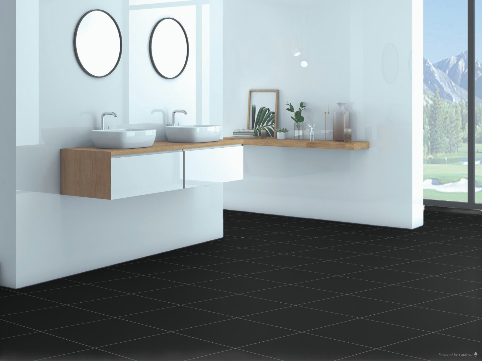 Matte Finish BFM EC Nero Black Ceramic tile 300x300 mm