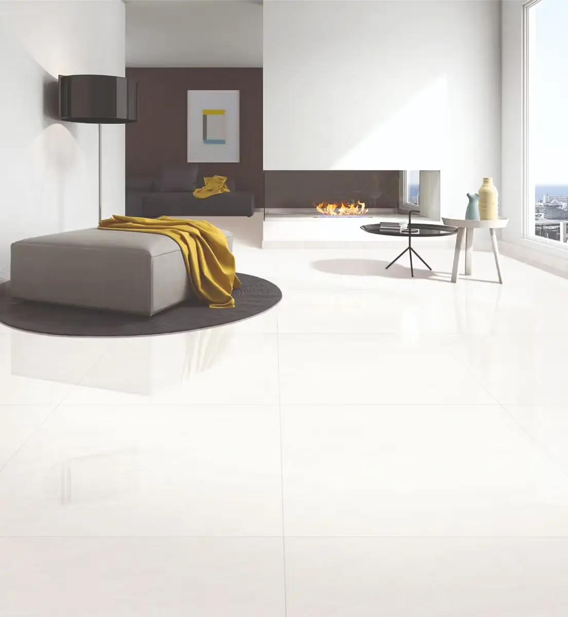 Glossy Finish Canto Ocean Vitrified tile 800x800 mm