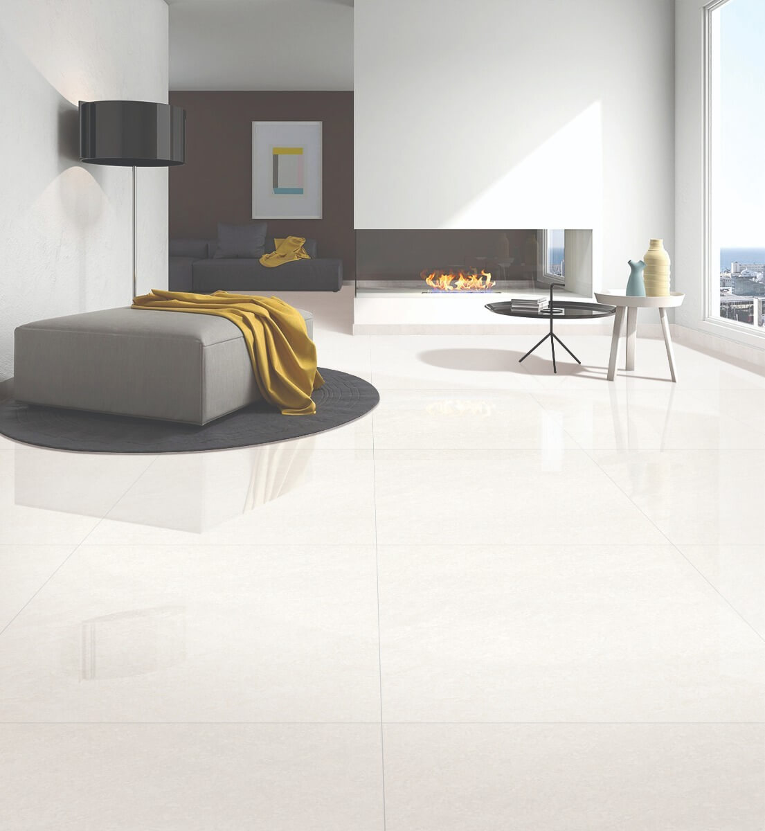 Glossy Finish Canto Ocean (S) Vitrified tile 600x600 mm