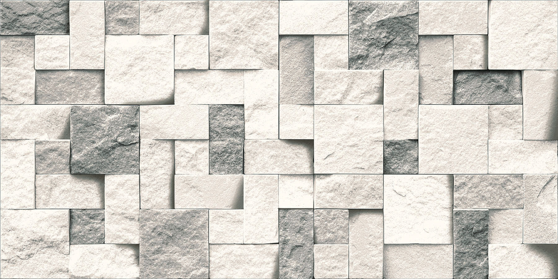Matte Finish Craftclad Stone Square Grey LT Glazed Vitrified Tiles 300x600 mm