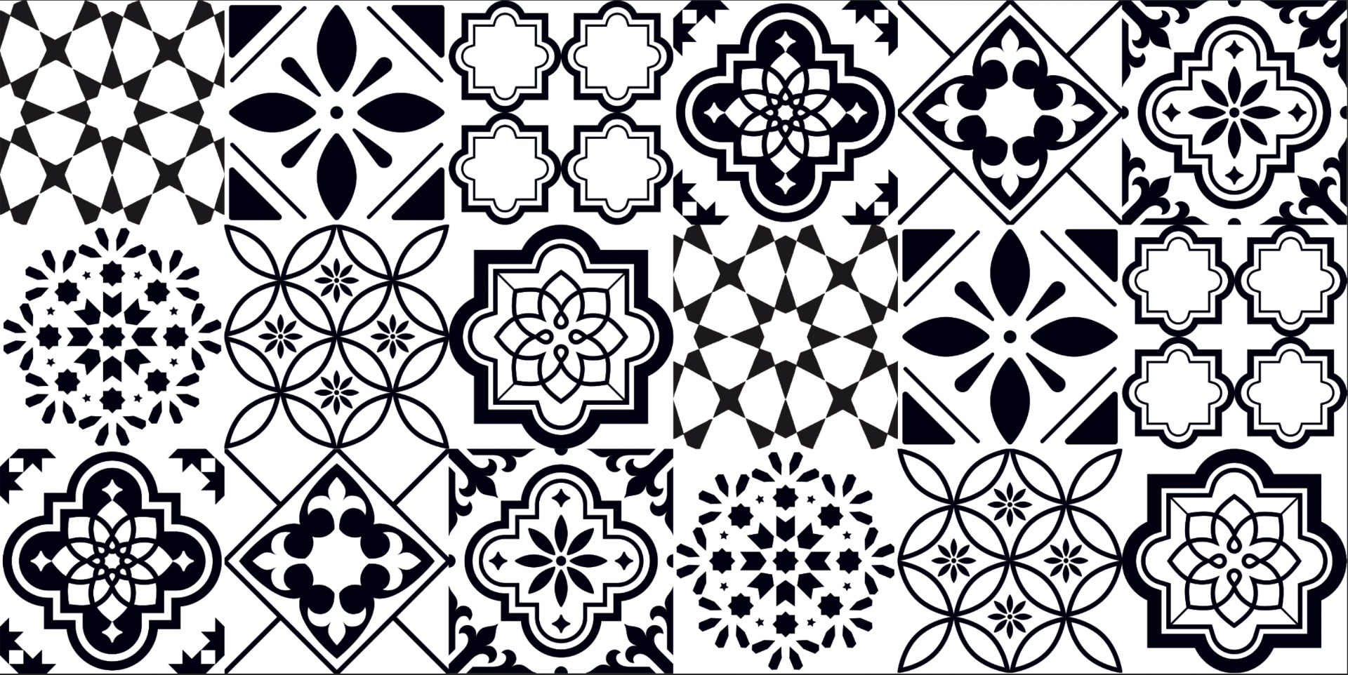 Decor Moroccan Art Black White