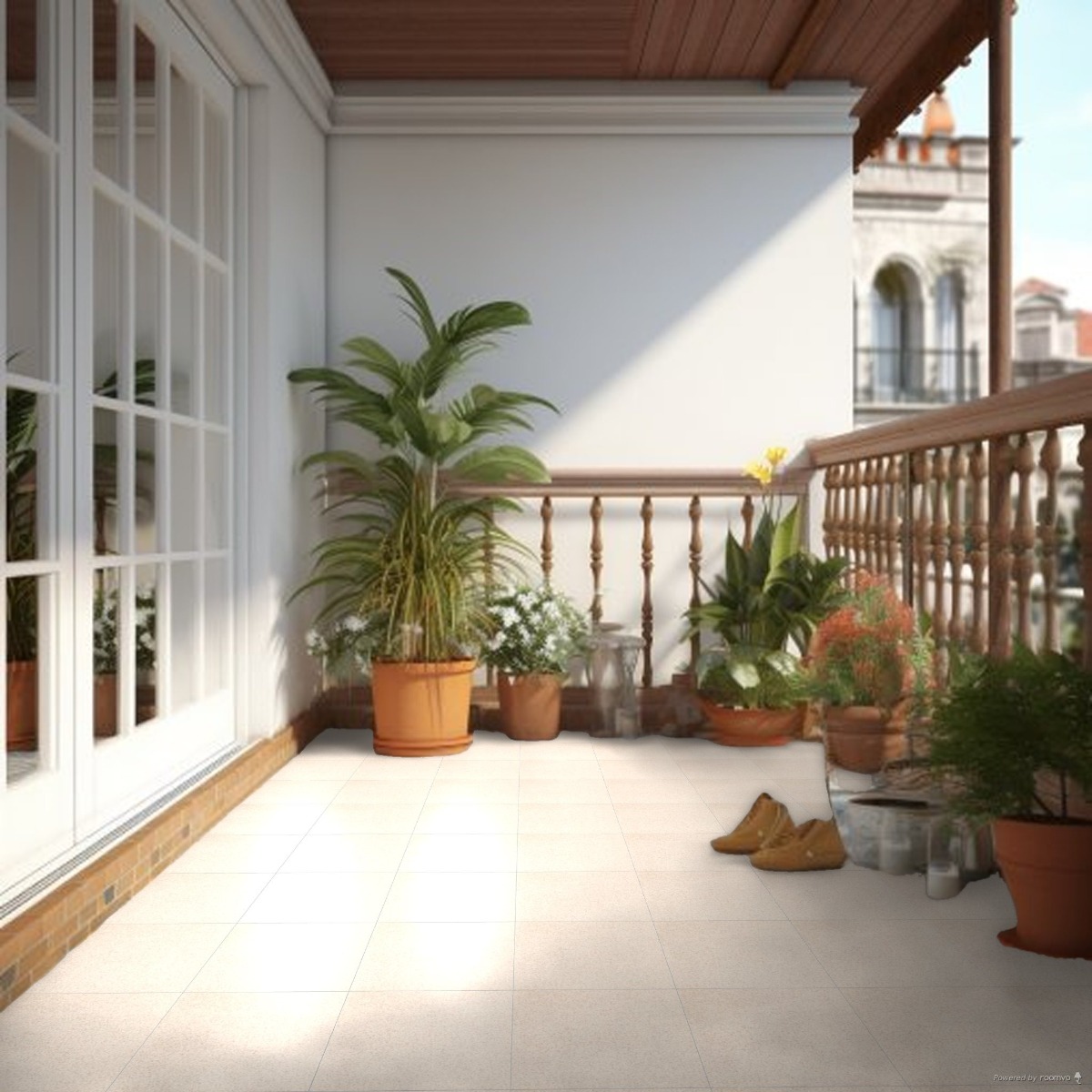 Matte Finish Dewdrop Beige Ceramic tile 395x395 mm