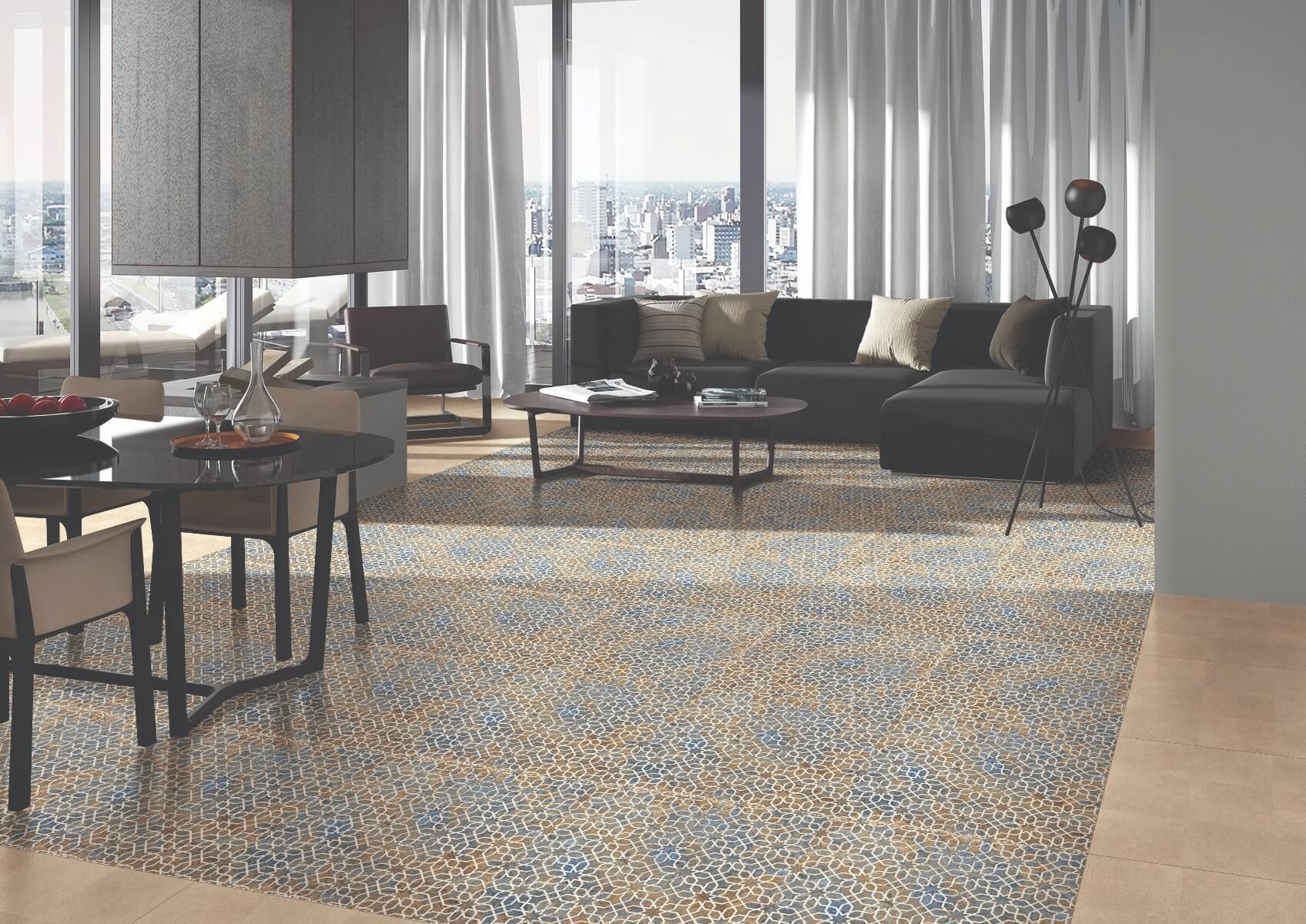 Matte Finish DGVT Ankara Multi Vitrified tile 600x600 mm