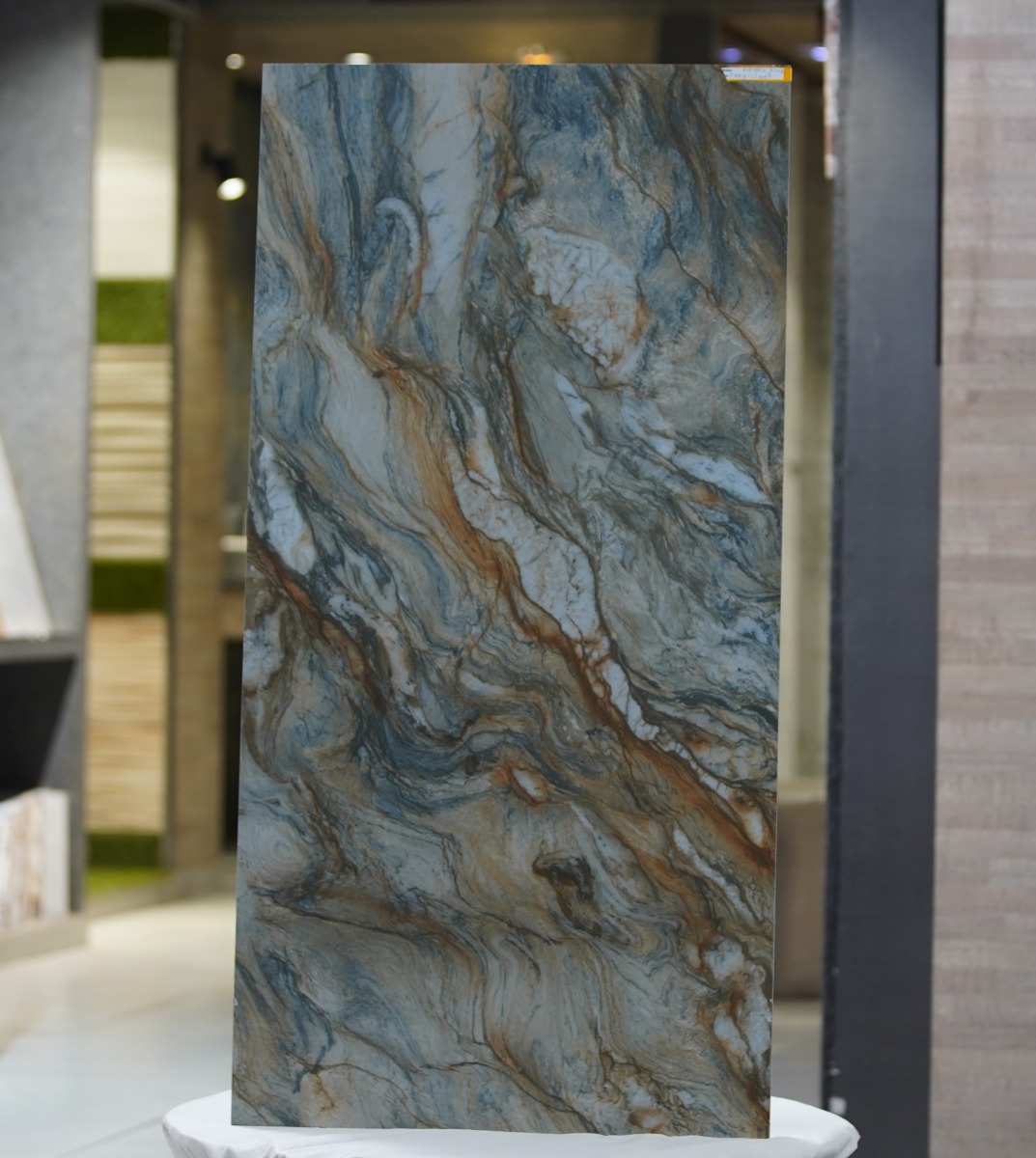 Matte Finish DGVT Cipollino Marble Rock Glazed Vitrified Tiles 600x1200 mm