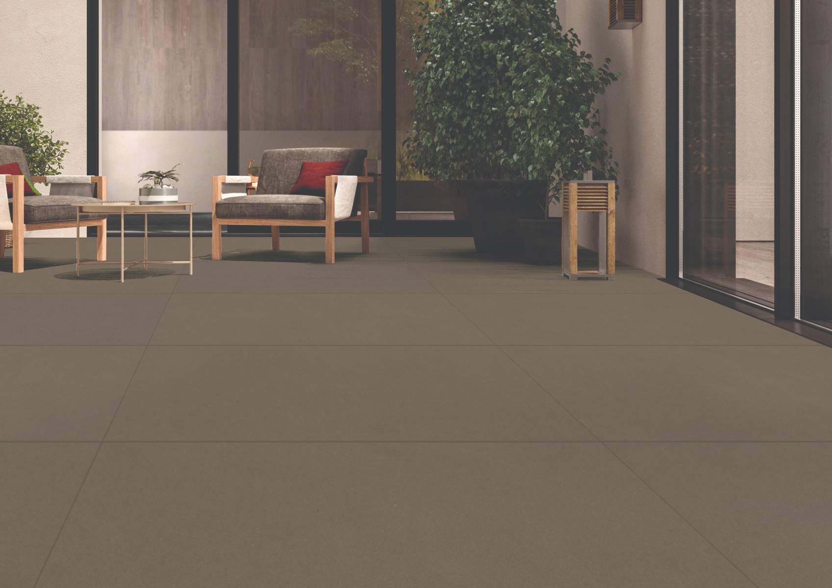 Matte Finish DGVT Sand Brown Dk Glazed Vitrified Tiles 800x1600 mm
