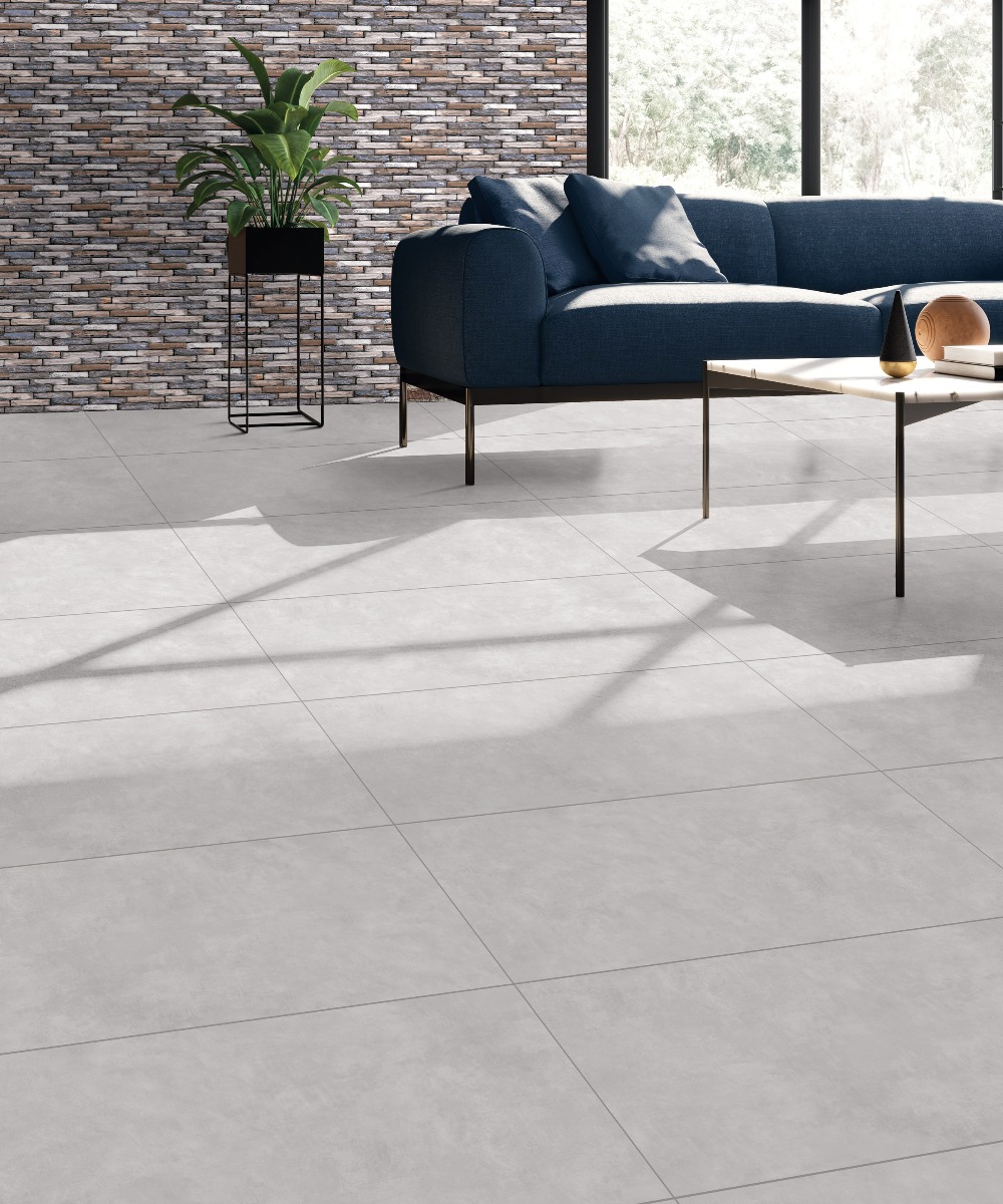 Matte Finish DGVT Smoky Grey Light  Vitrified tile 600x1200 mm