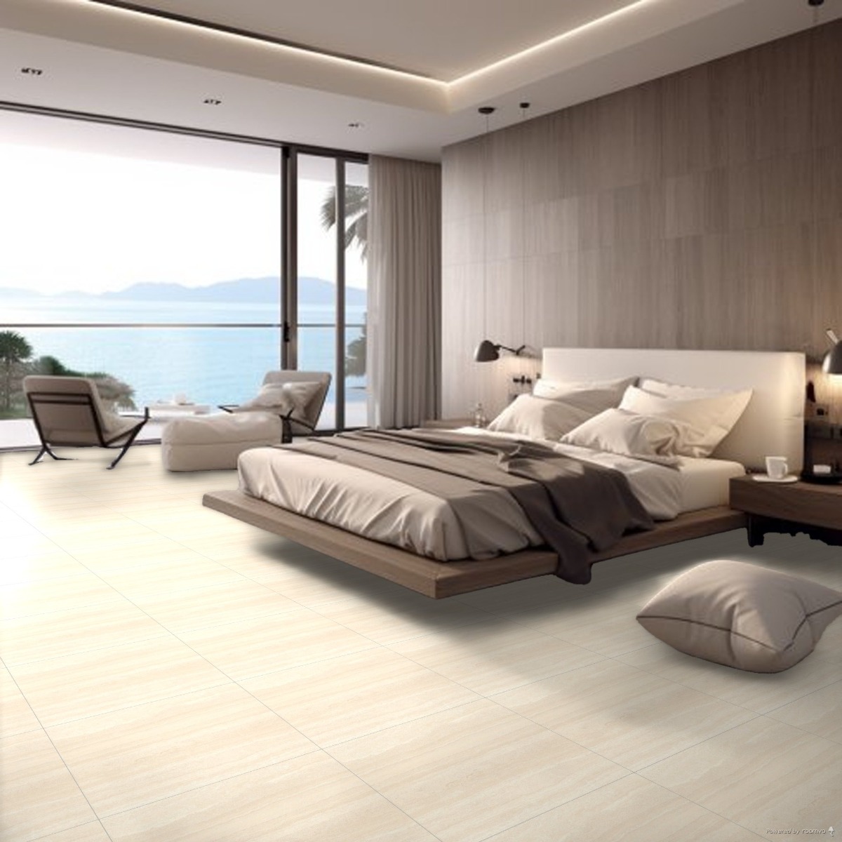 Matte Finish DGVT Tali Ivory Vitrified tile 600x600 mm