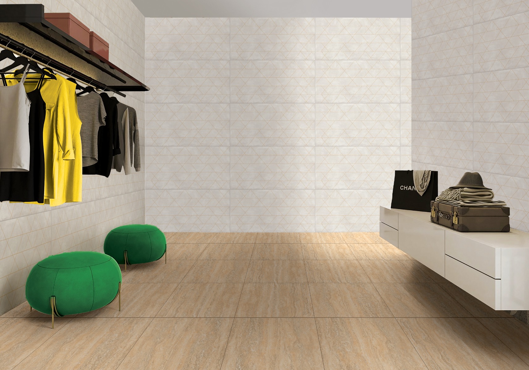 Matte Finish DGVT Travertine Beige Vitrified tile 600x600 mm