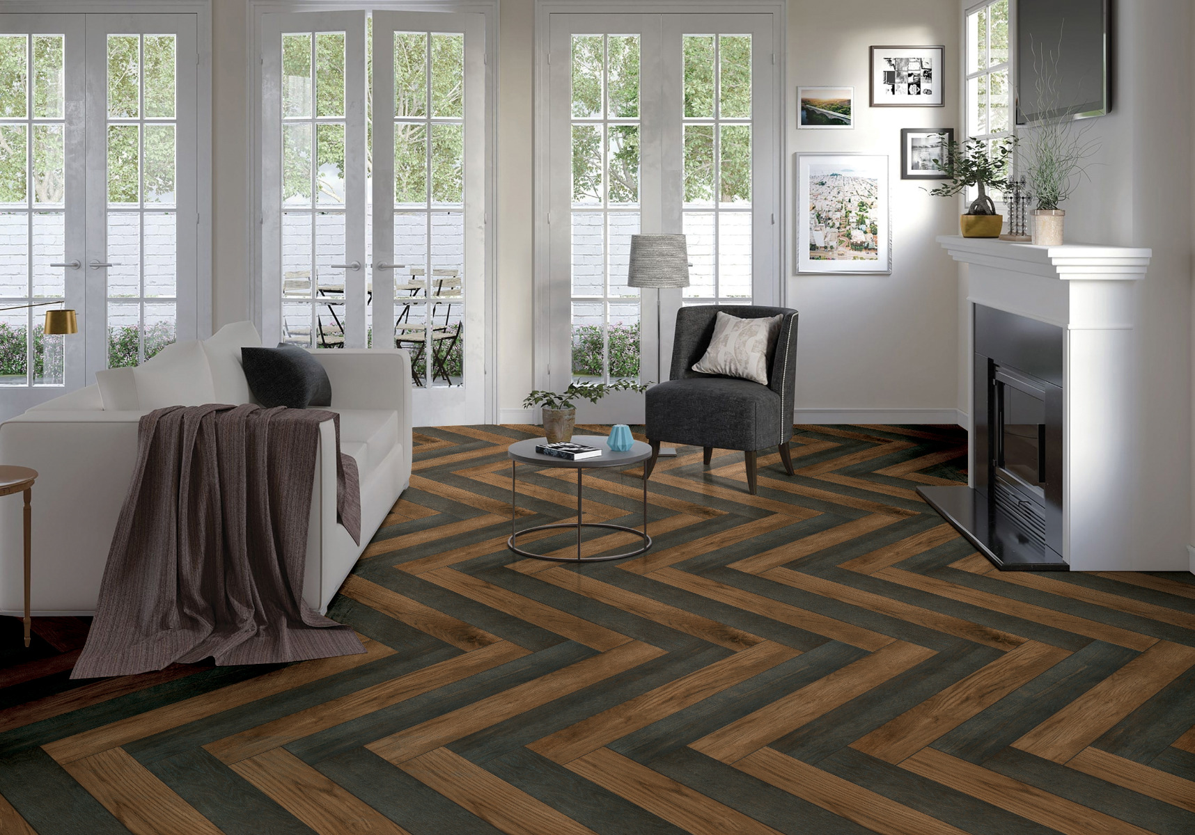 Matte Finish DGVT Oak Wenge Wood Vitrified tile 195x1200 mm