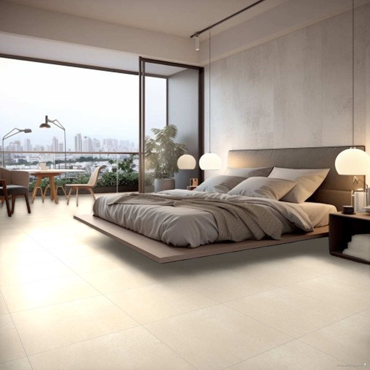 Matte Finish DGVT Vitara Ivory Vitrified tile 600x600 mm