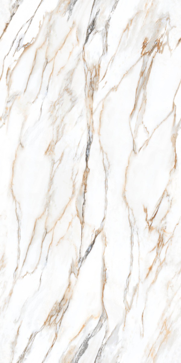 Matte Finish DR Carving Colour Calacutta Marble Glazed Vitrified Tiles 600x1200 mm