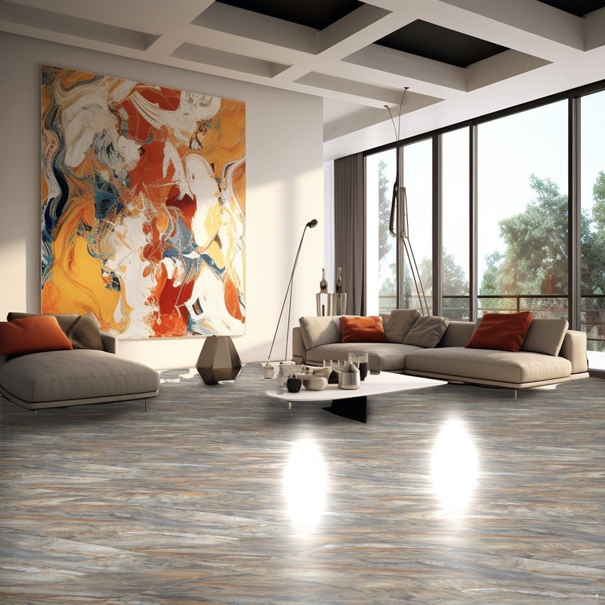 Matte Finish DR DGVT Cipollino Marble Rock Glazed Vitrified Tiles 600x1200 mm
