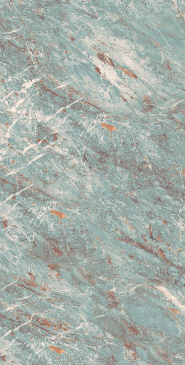 Glossy Finish DR Gloss Amazonite Aqua Marble Glazed Vitrified Tiles 600x1200 mm