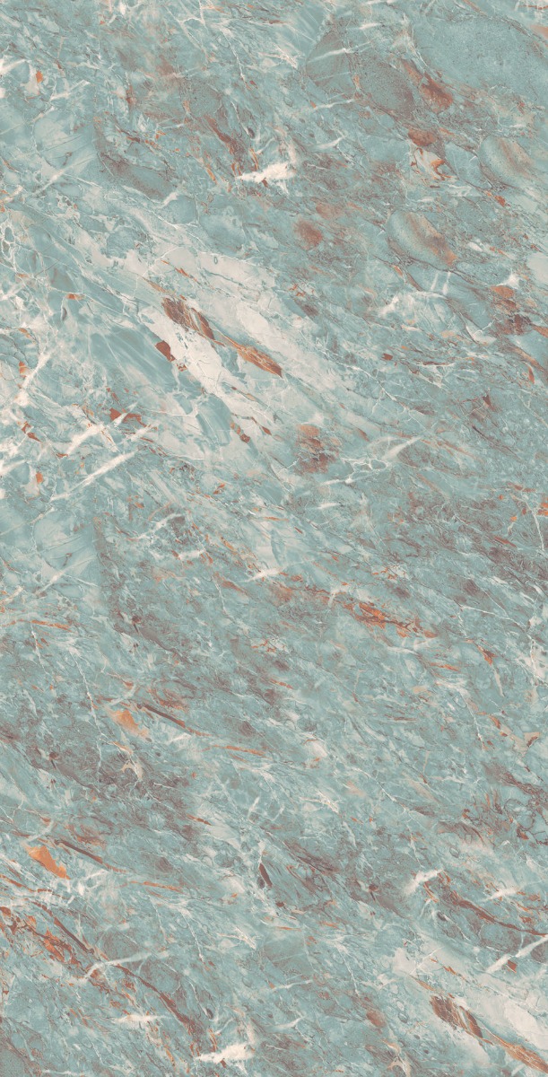 Glossy Finish DR Gloss Amazonite Aqua Marble Glazed Vitrified Tiles 600x1200 mm