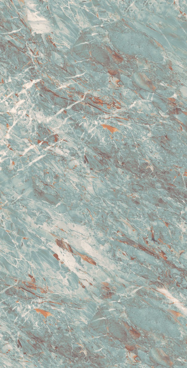 Glossy Finish DR Gloss Amazonite Aqua Marble Glazed Vitrified Tiles 600x1200 mm