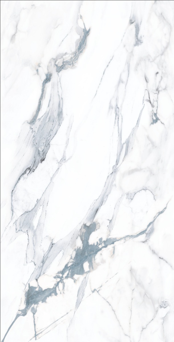 Glossy Finish DR Gloss Carara Green Marble Glazed Vitrified Tiles 600x1200 mm