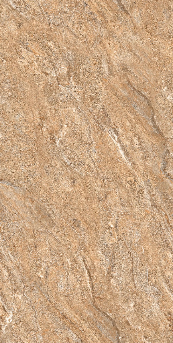 Glossy Finish DR Gloss Endless Royal Dyna Brown Glazed Vitrified Tiles 600x1200 mm