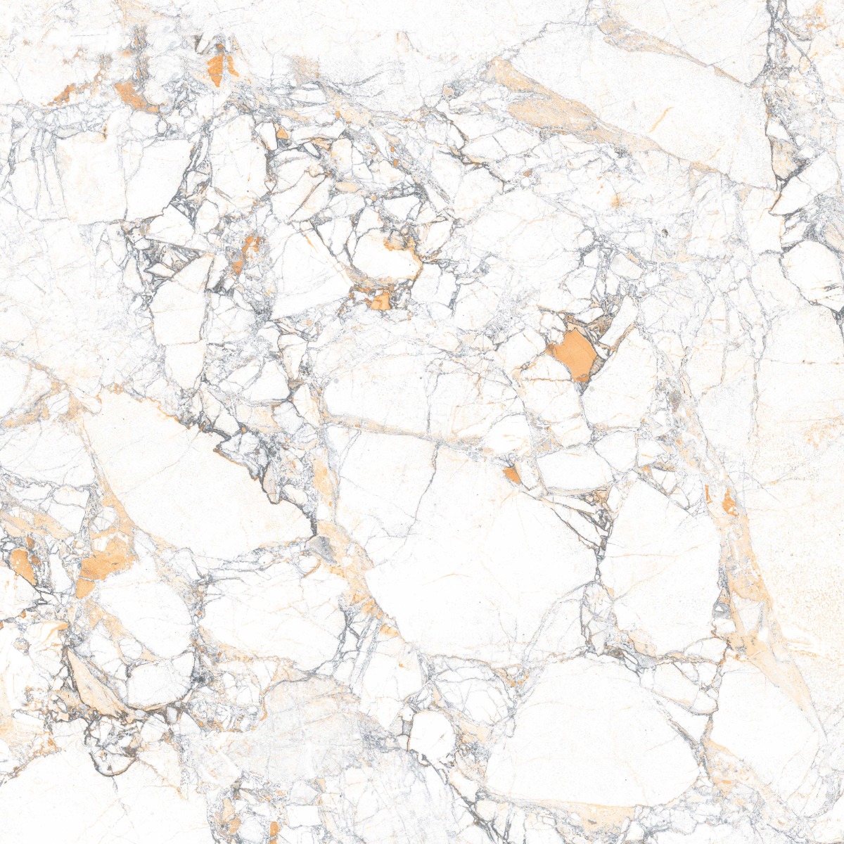 Glossy Finish DR PGVT Arabescato Gold Marble Glazed Vitrified Tiles 600x600 mm