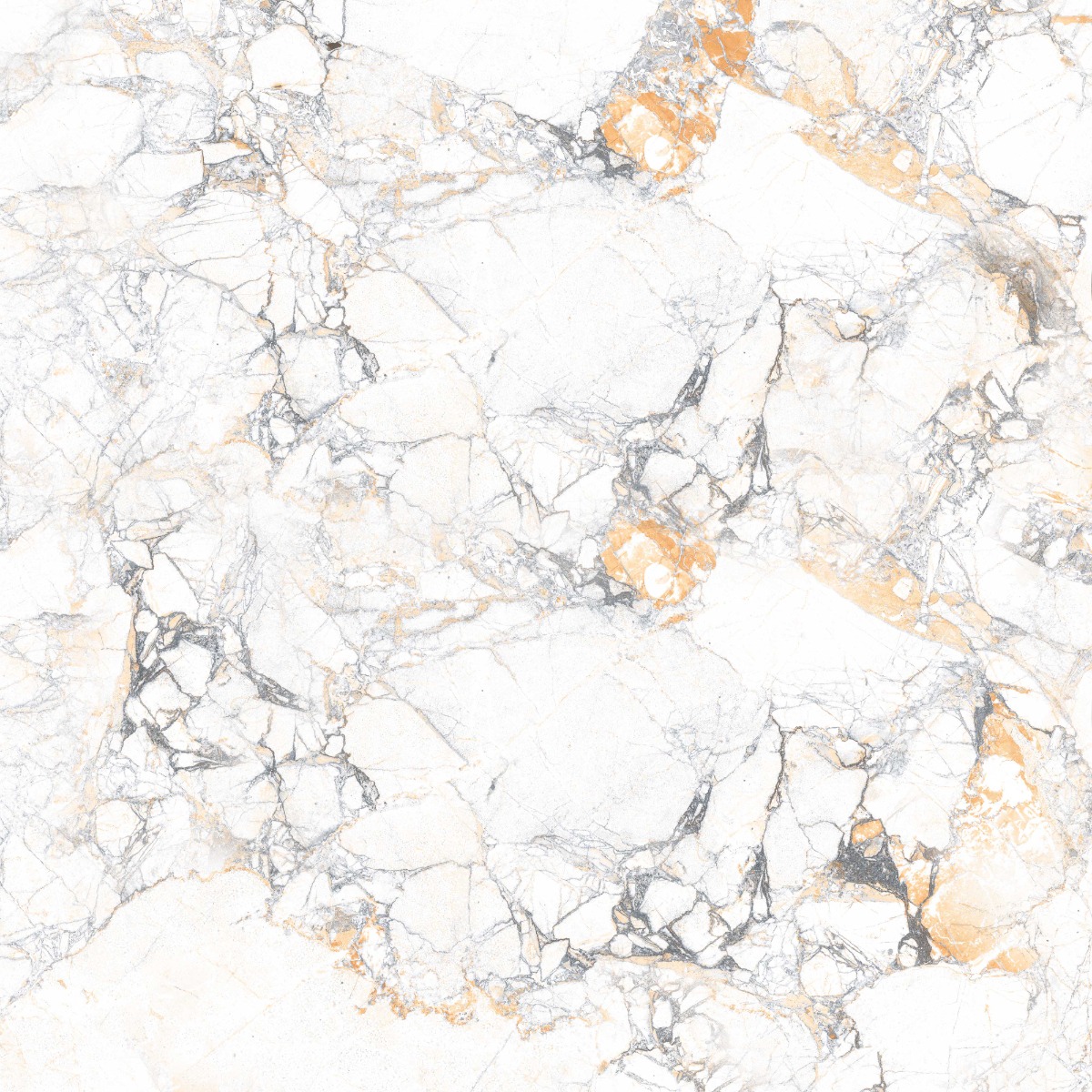 Glossy Finish DR PGVT Arabescato Gold Marble Glazed Vitrified Tiles 600x600 mm