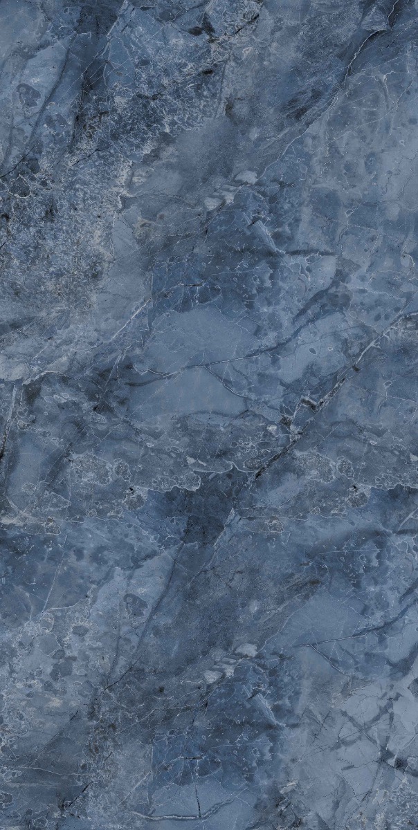 Super Glossy Finish DR Super Gloss Blue Marble Stone DK Glazed Vitrified Tiles 600x1200 mm