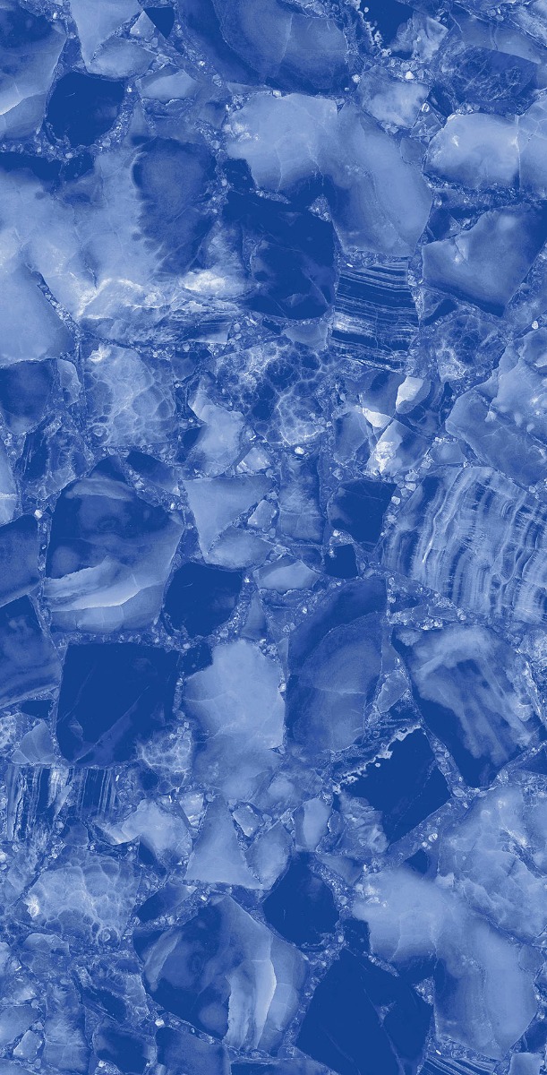 Super Glossy Finish DR Super Gloss Crystal Royal Blue Glazed Vitrified Tiles 600x1200 mm
