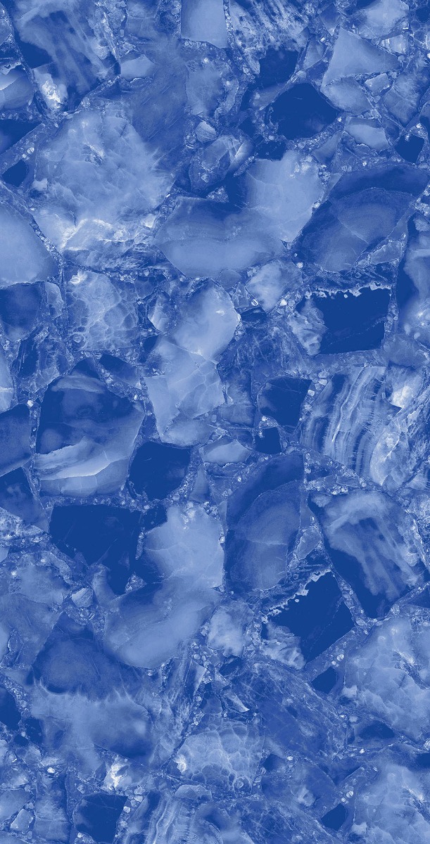 Super Glossy Finish DR Super Gloss Crystal Royal Blue Glazed Vitrified Tiles 600x1200 mm