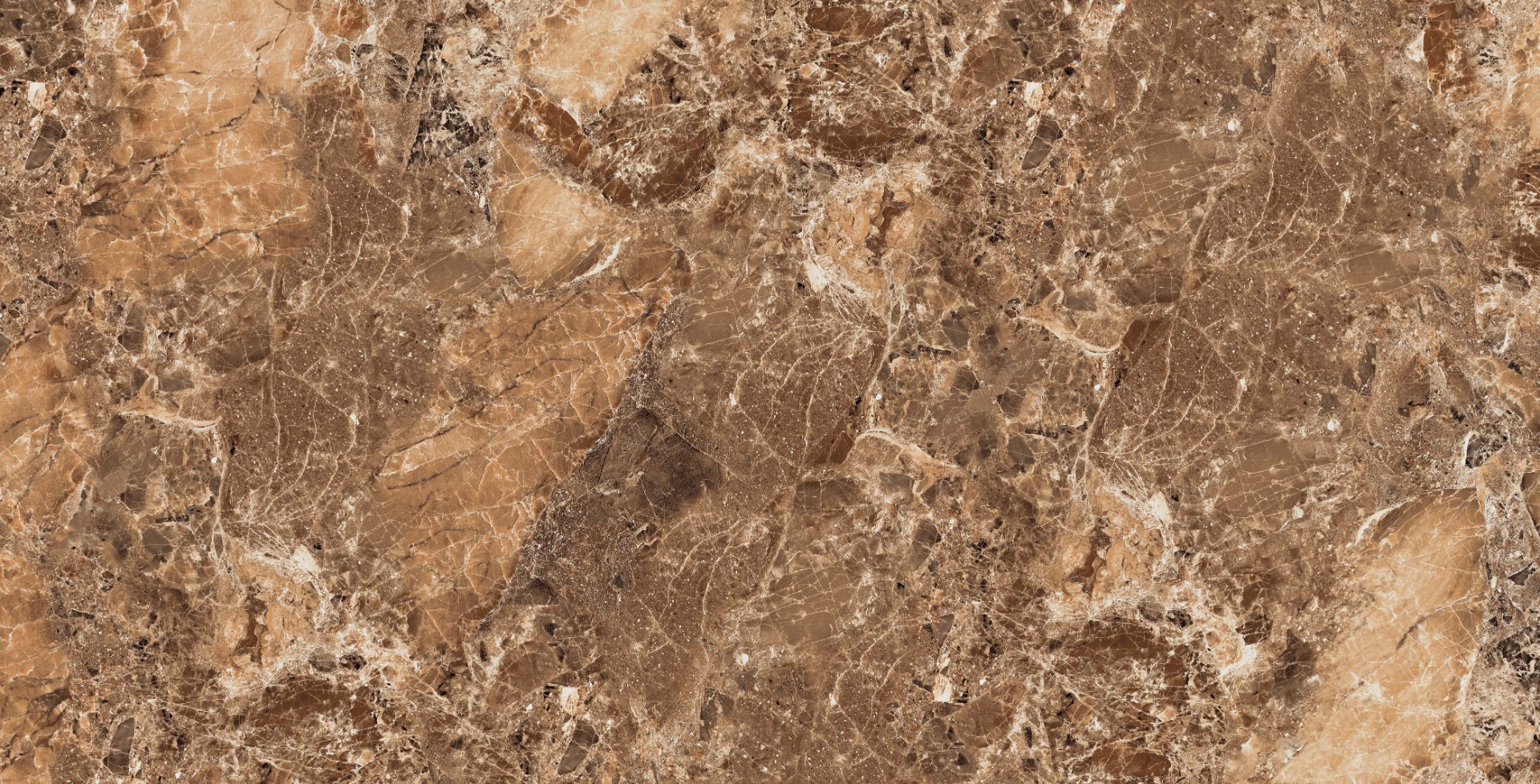 Super Glossy Finish DR Super Gloss Emperador Honey Glazed Vitrified Tiles 600x1200 mm