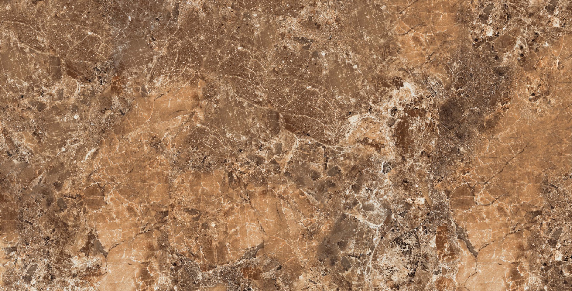 Super Glossy Finish DR Super Gloss Emperador Honey Glazed Vitrified Tiles 600x1200 mm