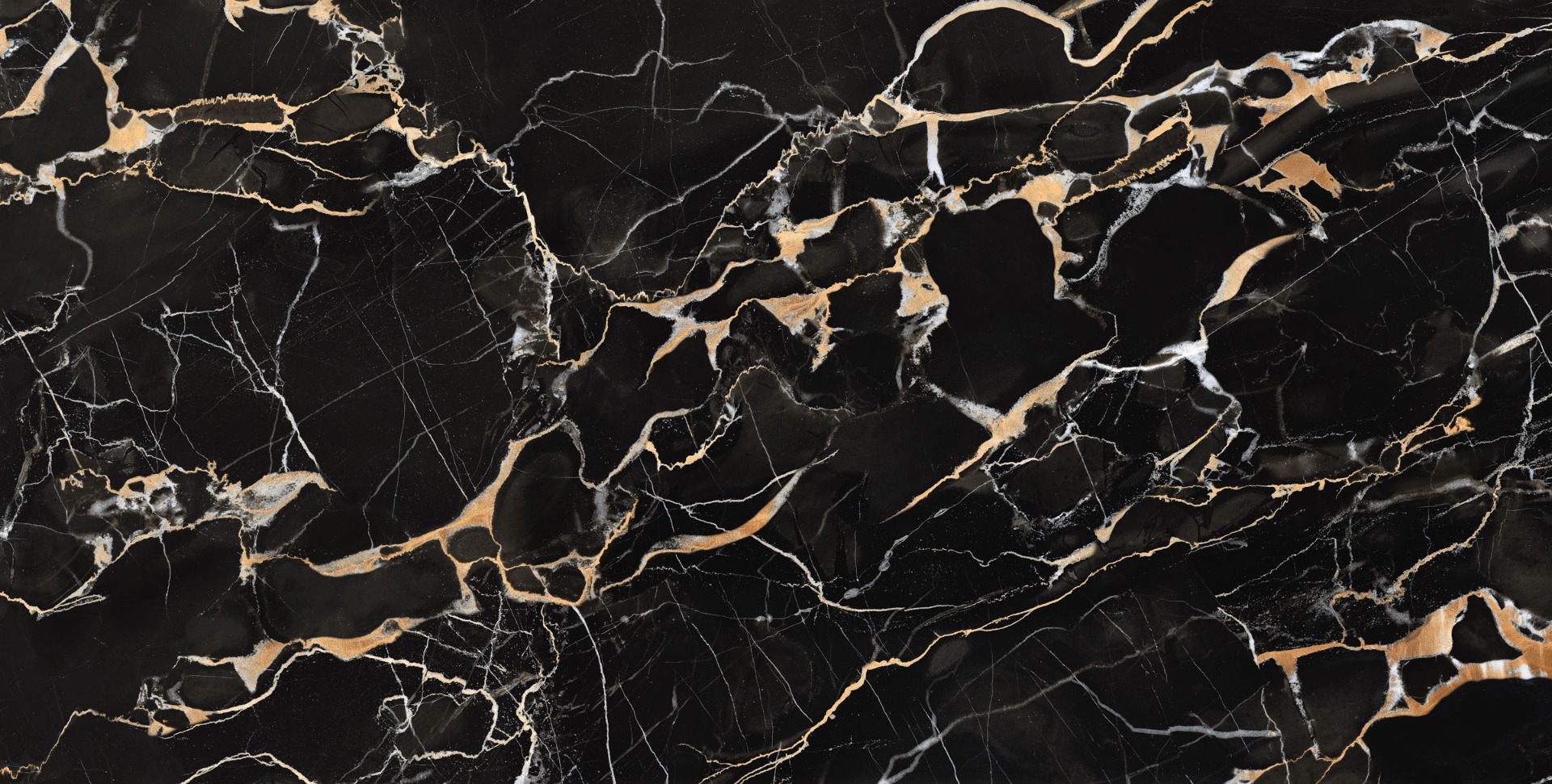 Super Glossy Finish DR Super Gloss Portoro Gold Marble Glazed Vitrified Tiles 600x1200 mm