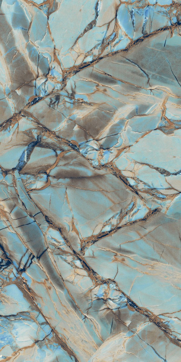 Super Glossy Finish DR Super Gloss Roma Imperial Aqua Glazed Vitrified Tiles 600x1200 mm