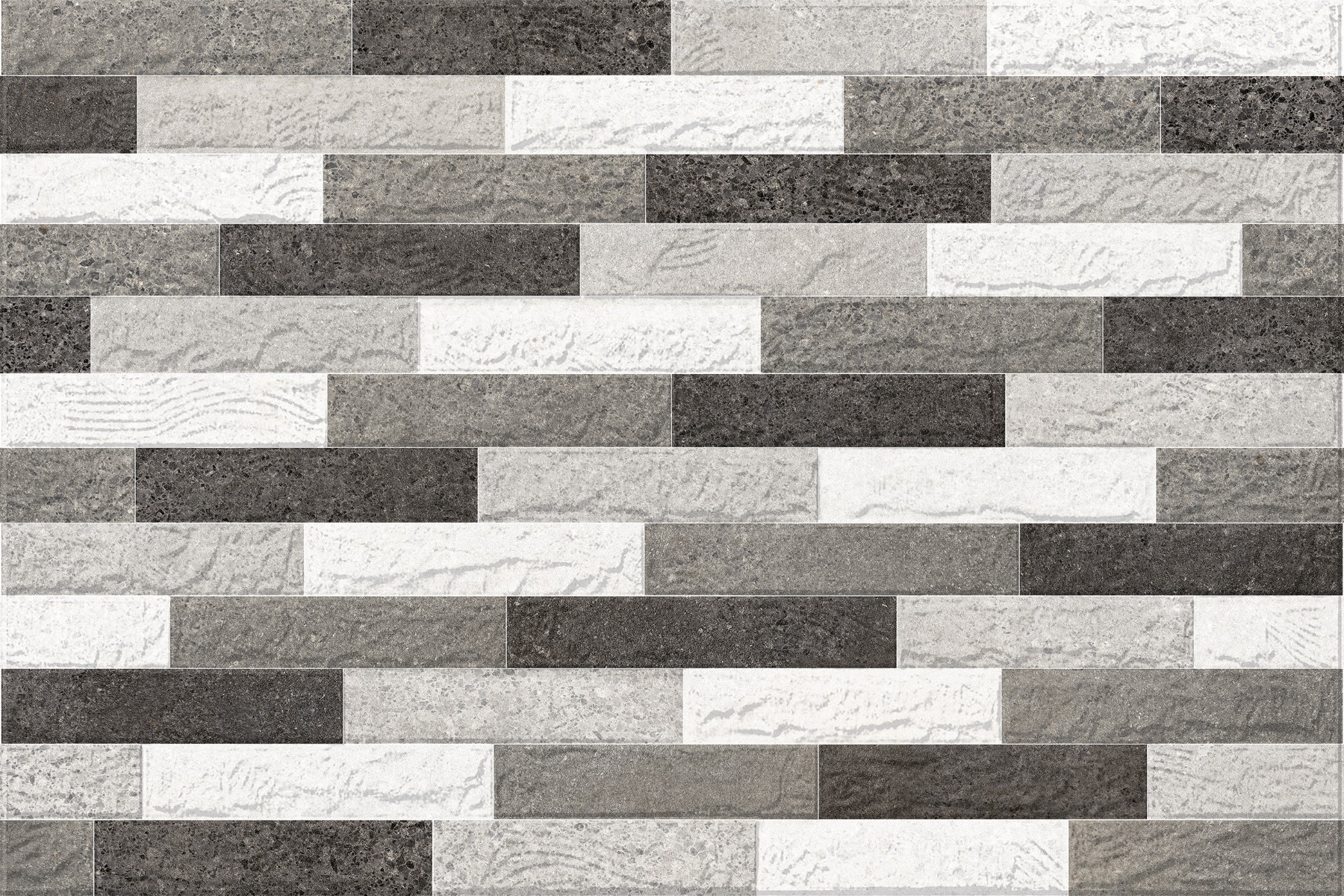 Matte Finish EHM Stacked Stone Scale Grey Ceramic tile 300x450 mm