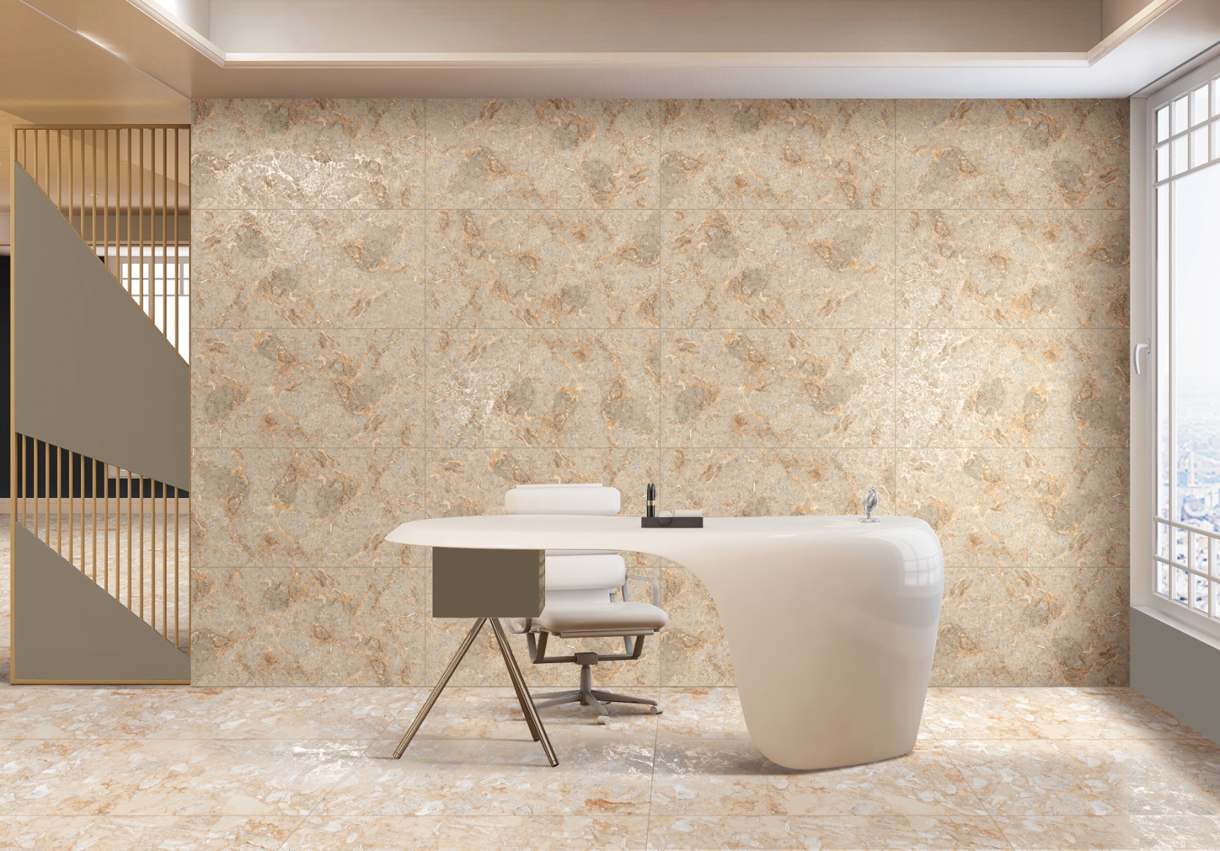 Emboss Gloss Dalya Golden Marble