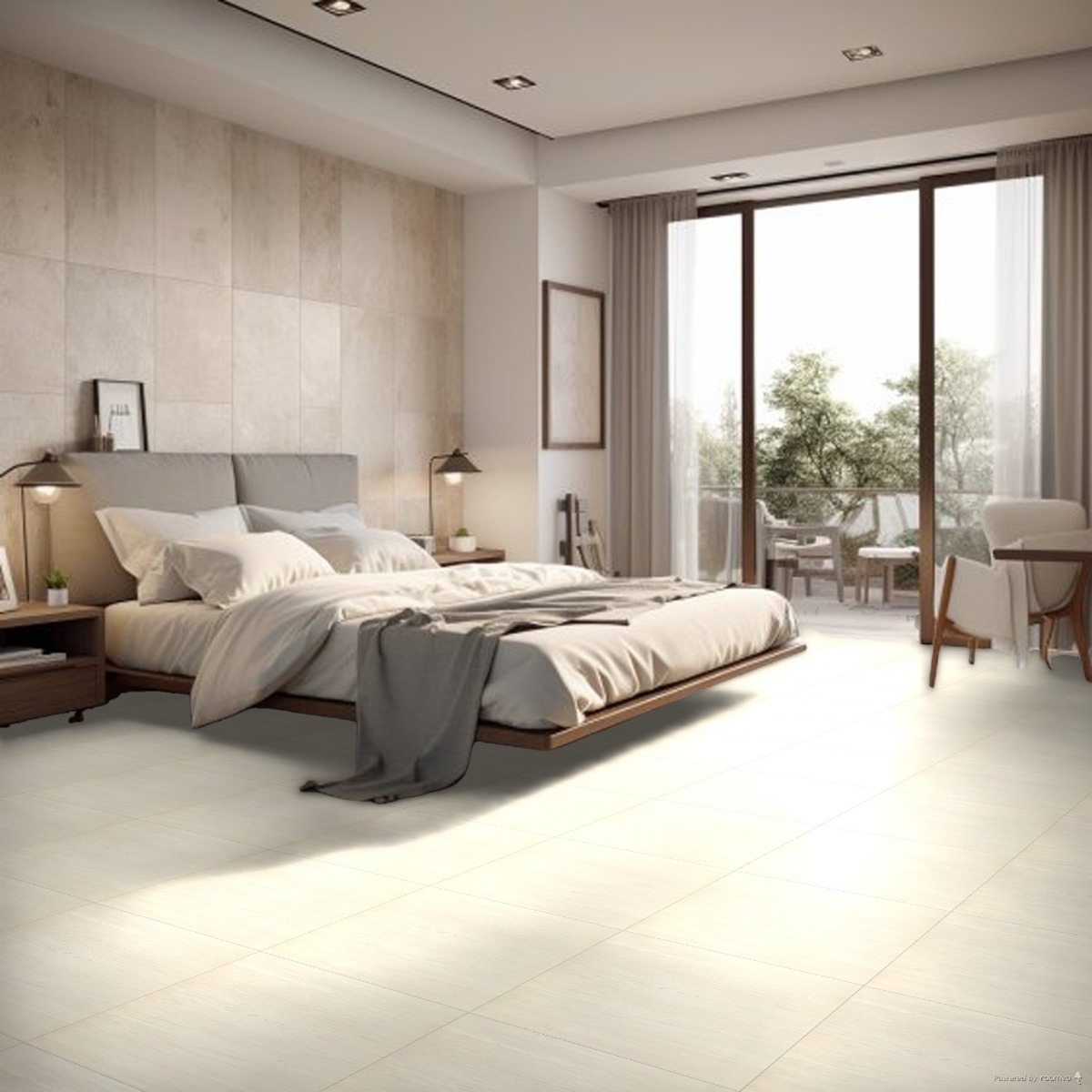 Matte Finish FT Burma Teak Light Ceramic tile 600x600 mm